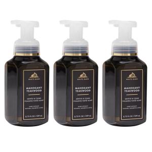 Bath & Body Works Mahogany Teakwood Gentle & Clean Foaming Hand Soap – Germ-Cleansing Hand Soap with Gentle Cleansing & Conditioning Formula – Dermatologist Approved – Thoughtful Gift- 3-Pack