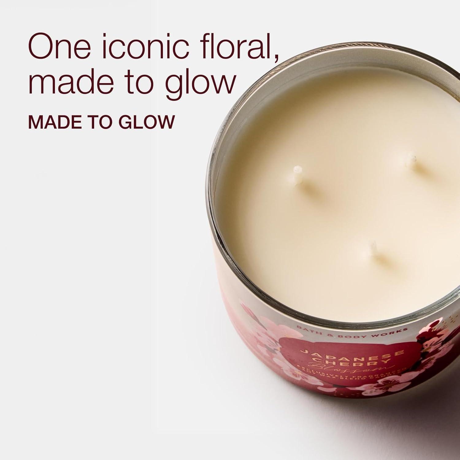 image:imageBath amp Body Works Japanese Cherry Blossom 3Wick Candle Scented Candle for AtHome Use LongLasting RoomFilling Fragrance High Fragrance Oil Concentration Soy Wax Blend