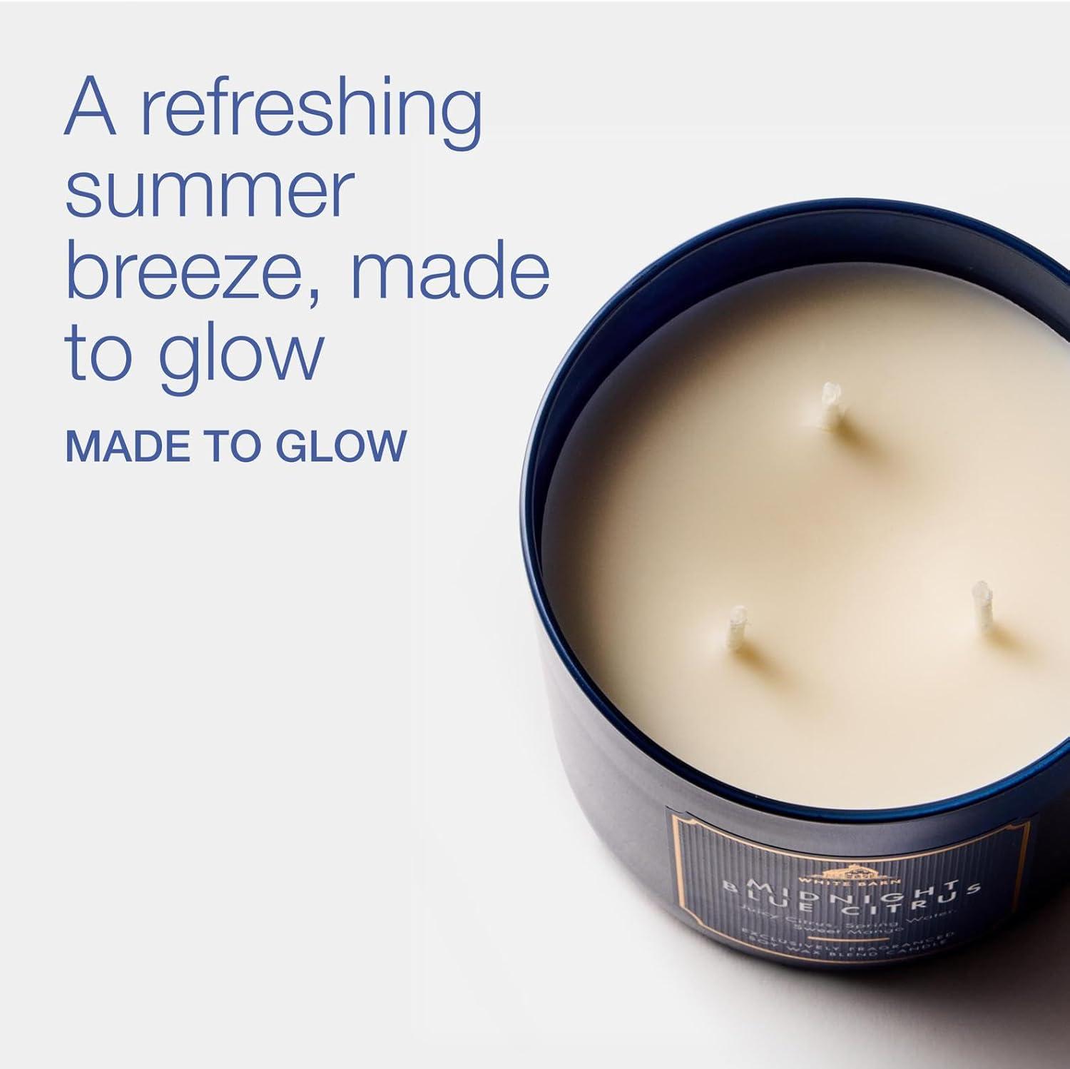 image:imageBath amp Body Works Japanese Cherry Blossom 3Wick Candle Scented Candle for Home Use LongLasting RoomFilling Fragrance High Fragrance Oil Concentration Soy Wax Blend 2PackMidnight Blue Citrus
