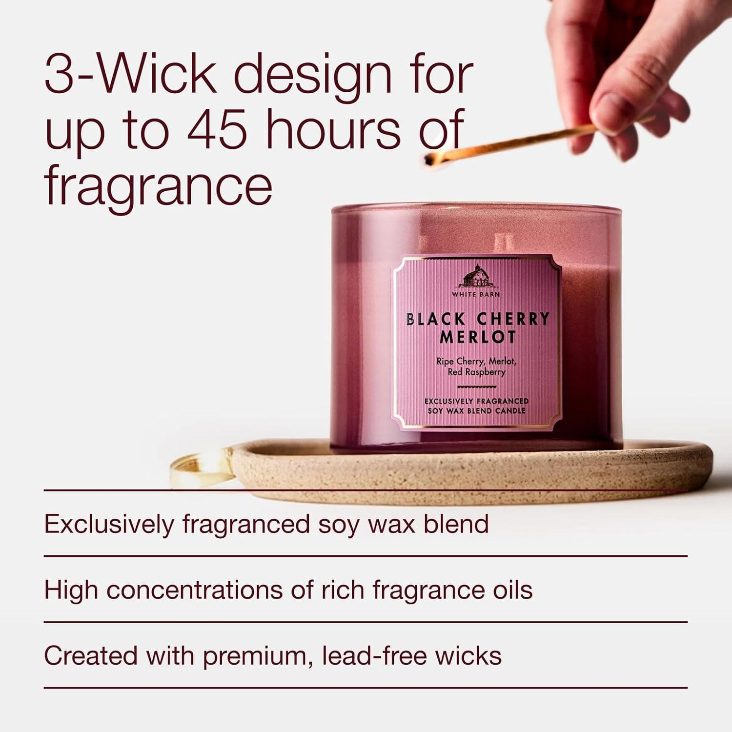 image:imageBath amp Body Works Japanese Cherry Blossom 3Wick Candle Scented Candle for Home Use LongLasting RoomFilling Fragrance High Fragrance Oil Concentration Soy Wax Blend 2PackBlack Cherry Merlot