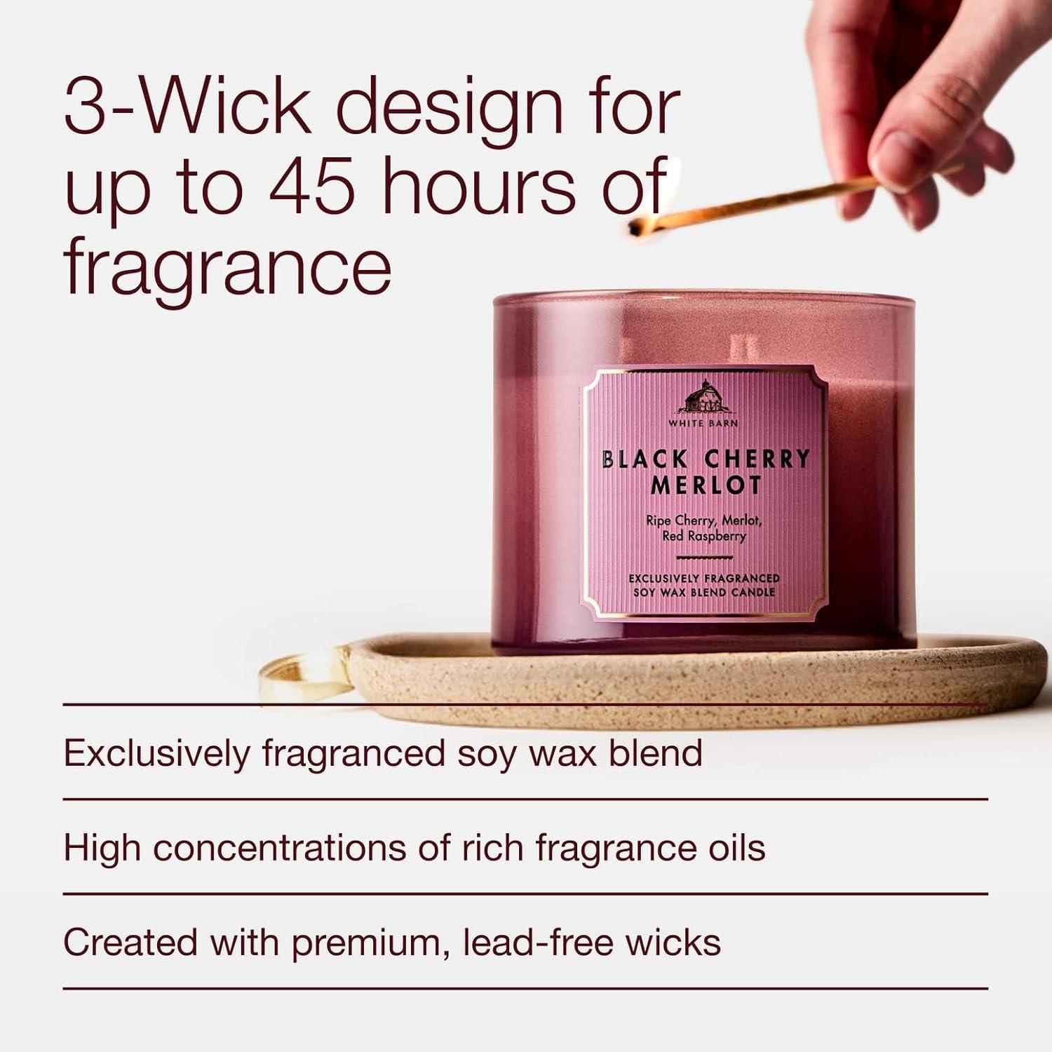 image:imageBath amp Body Works Japanese Cherry Blossom 3Wick Candle Scented Candle for Home Use LongLasting RoomFilling Fragrance High Fragrance Oil Concentration Soy Wax Blend 2PackBlack Cherry Merlot