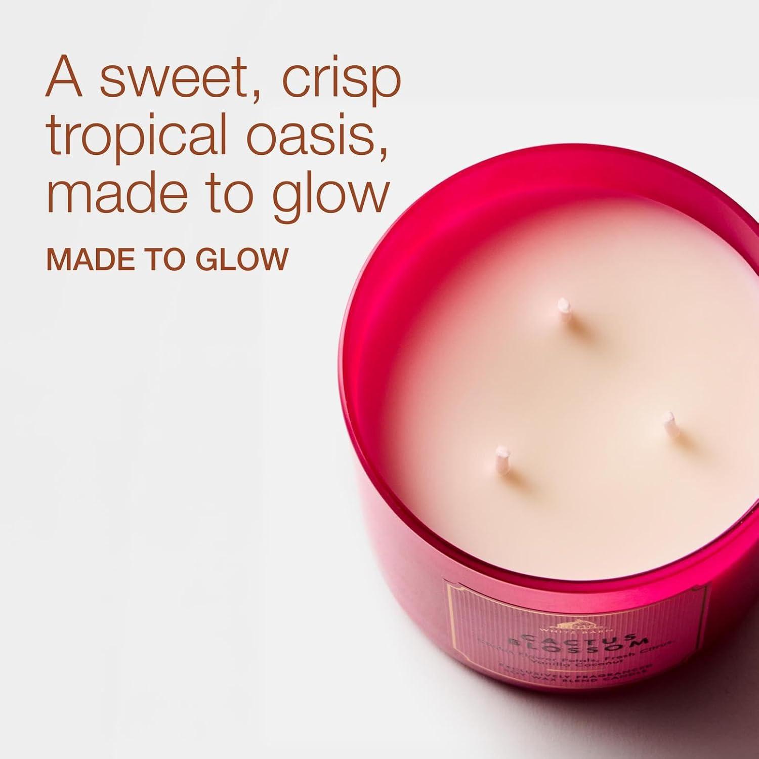 image:imageBath amp Body Works Japanese Cherry Blossom 3Wick Candle Scented Candle for Home Use LongLasting RoomFilling Fragrance High Fragrance Oil Concentration Soy Wax Blend 2PackCactus Blossom