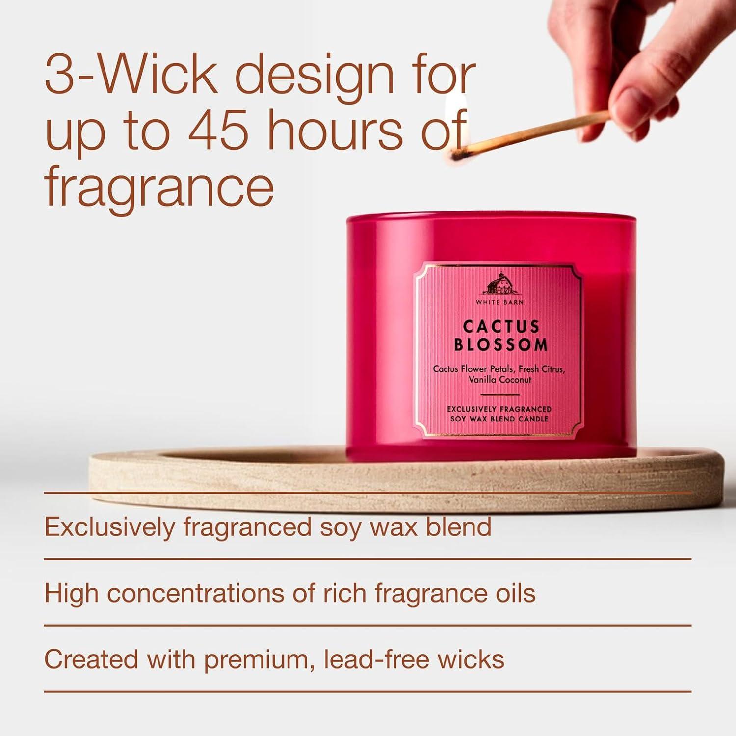 image:imageBath amp Body Works Japanese Cherry Blossom 3Wick Candle Scented Candle for Home Use LongLasting RoomFilling Fragrance High Fragrance Oil Concentration Soy Wax Blend 2PackCactus Blossom