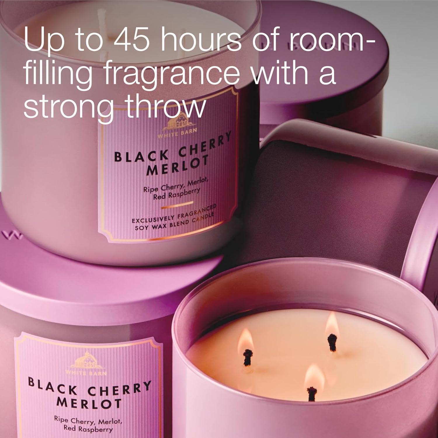 image:imageBath amp Body Works Japanese Cherry Blossom 3Wick Candle Scented Candle for Home Use LongLasting RoomFilling Fragrance High Fragrance Oil Concentration Soy Wax Blend 2PackBlack Cherry Merlot