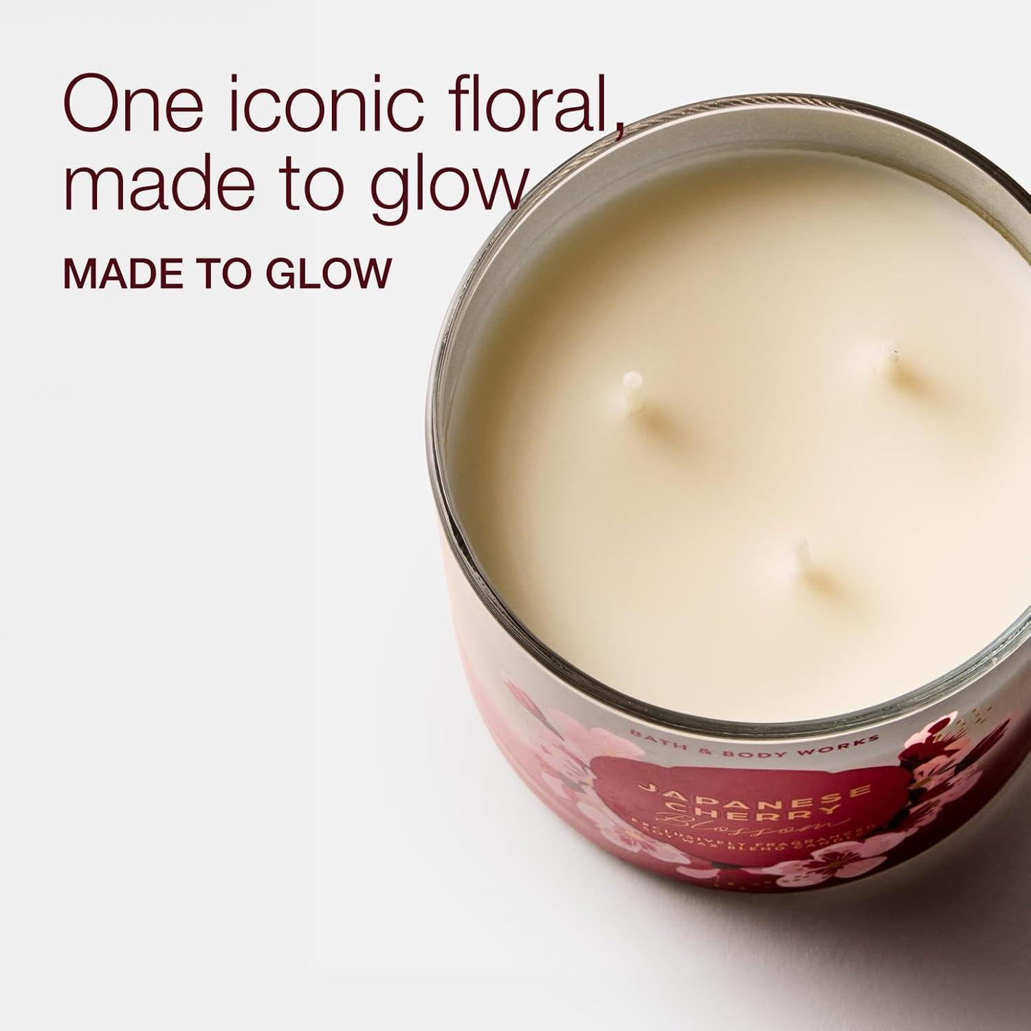 image:imageBath amp Body Works Japanese Cherry Blossom 3Wick Candle Scented Candle for Home Use LongLasting RoomFilling Fragrance High Fragrance Oil Concentration Soy Wax Blend 2PackJapanese Cherry Blossom