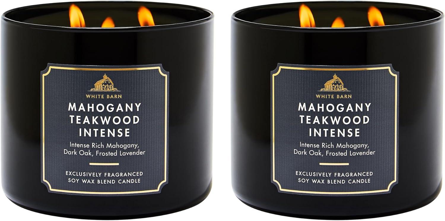 image:imageBath amp Body Works Japanese Cherry Blossom 3Wick Candle Scented Candle for Home Use LongLasting RoomFilling Fragrance High Fragrance Oil Concentration Soy Wax Blend 2PackMahogany Teakwood Intense