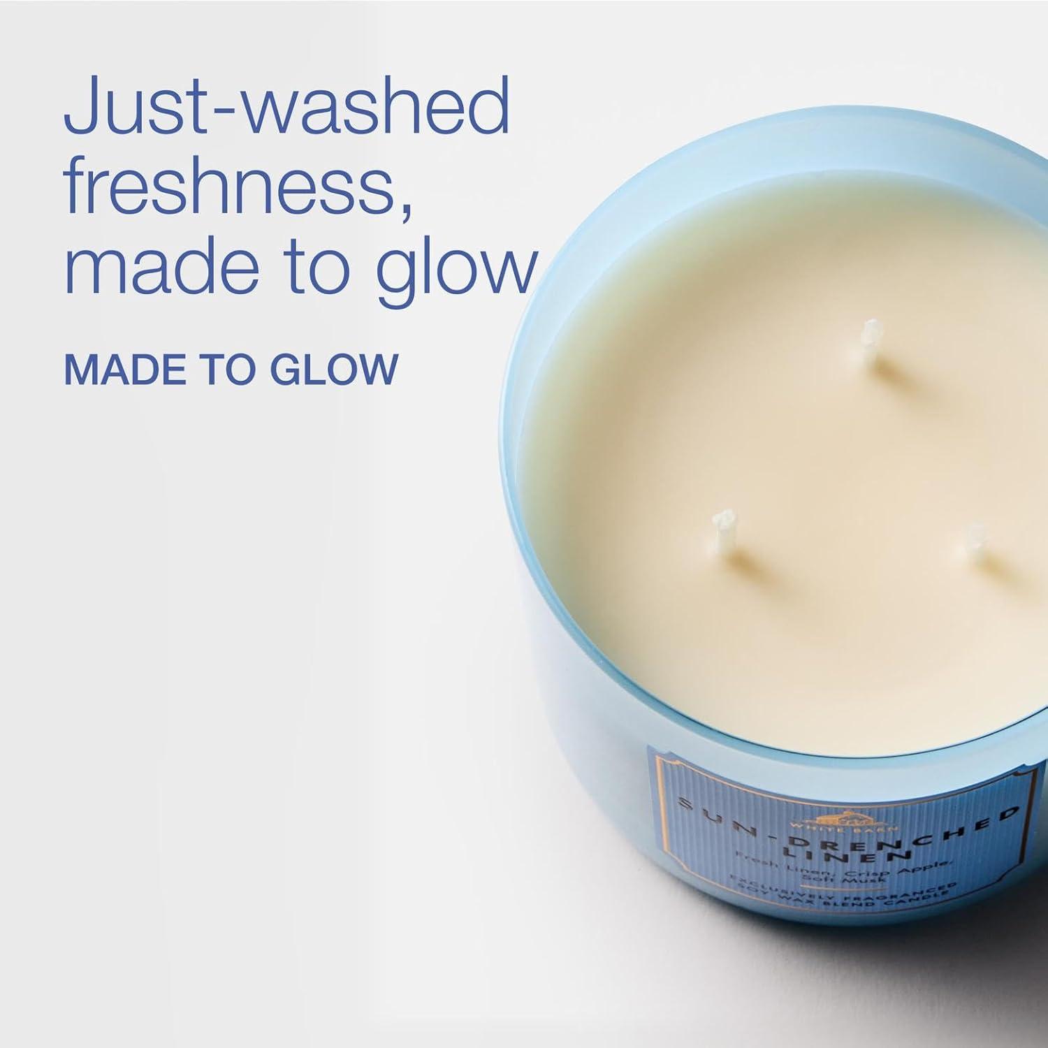 image:imageBath amp Body Works Japanese Cherry Blossom 3Wick Candle Scented Candle for Home Use LongLasting RoomFilling Fragrance High Fragrance Oil Concentration Soy Wax Blend 2PackSunDrenched Linen