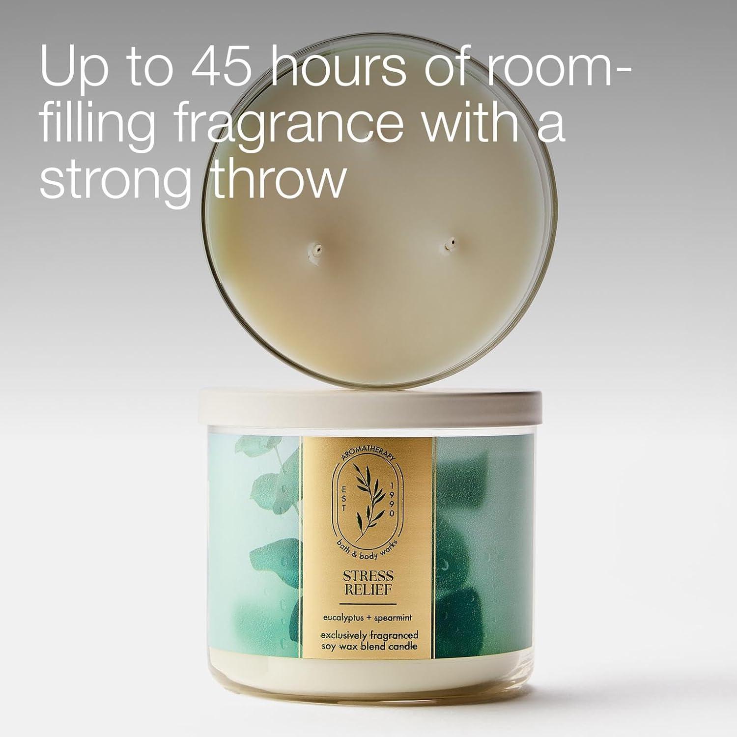image:imageBath amp Body Works Japanese Cherry Blossom 3Wick Candle Scented Candle for Home Use LongLasting RoomFilling Fragrance High Fragrance Oil Concentration Soy Wax Blend 2PackEucalyptus Spearmint