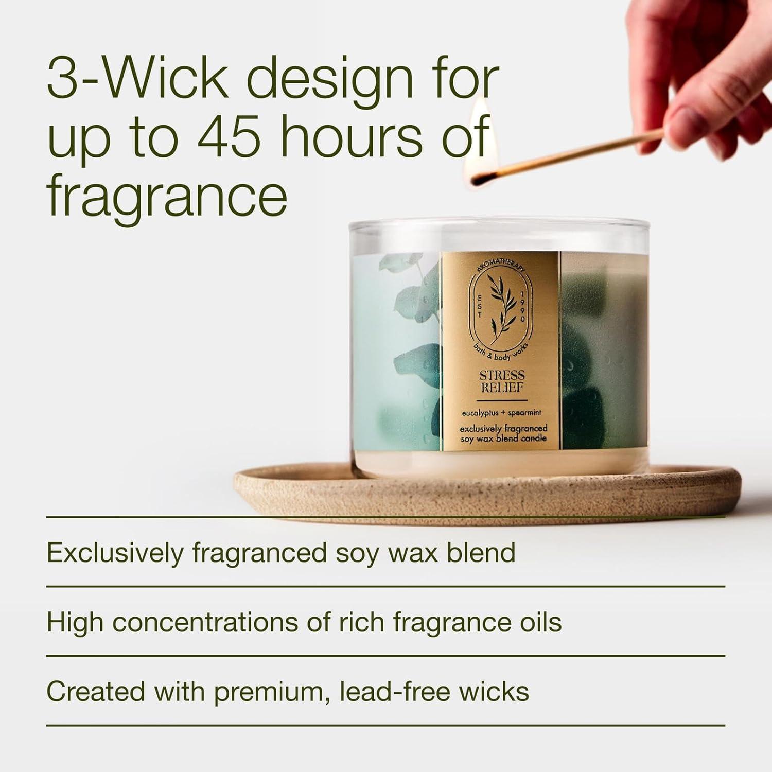 image:imageBath amp Body Works Japanese Cherry Blossom 3Wick Candle Scented Candle for Home Use LongLasting RoomFilling Fragrance High Fragrance Oil Concentration Soy Wax Blend 2PackEucalyptus Spearmint