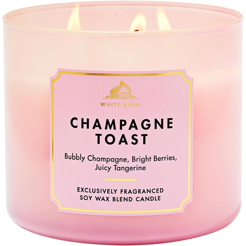 image:imageBath amp Body Works Japanese Cherry Blossom 3Wick Candle Scented Candle for Home Use LongLasting RoomFilling Fragrance High Fragrance Oil Concentration Soy Wax Blend 2PackChampagne Toast