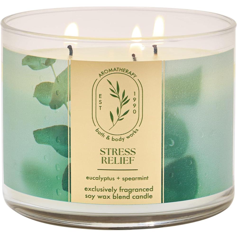 image:imageBath amp Body Works Japanese Cherry Blossom 3Wick Candle Scented Candle for Home Use LongLasting RoomFilling Fragrance High Fragrance Oil Concentration Soy Wax Blend 2PackEucalyptus Spearmint