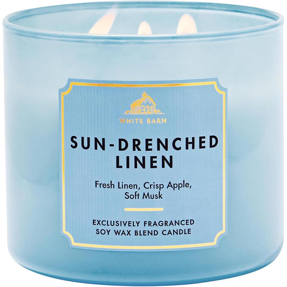 image:imageBath amp Body Works Japanese Cherry Blossom 3Wick Candle Scented Candle for Home Use LongLasting RoomFilling Fragrance High Fragrance Oil Concentration Soy Wax Blend 2PackSunDrenched Linen
