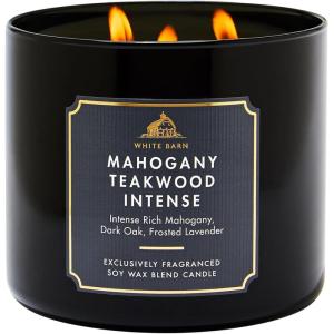 Bath & Body Works Japanese Cherry Blossom 3-Wick Candle – Scented Candle for Home Use – Long-Lasting, Room-Filling Fragrance – High Fragrance Oil Concentration – Soy Wax Blend – 2-Pack(Mahogany Teakwood Intense)