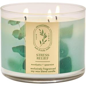 Bath & Body Works Japanese Cherry Blossom 3-Wick Candle – Scented Candle for Home Use – Long-Lasting, Room-Filling Fragrance – High Fragrance Oil Concentration – Soy Wax Blend – 2-Pack(Eucalyptus Spearmint)