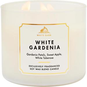 Bath & Body Works Japanese Cherry Blossom 3-Wick Candle – Scented Candle for Home Use – Long-Lasting, Room-Filling Fragrance – High Fragrance Oil Concentration – Soy Wax Blend – 2-Pack(White Gardenia)