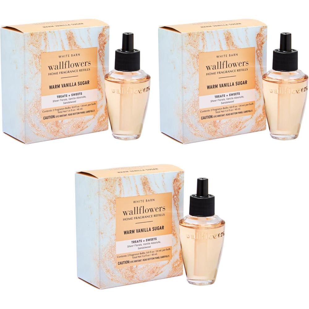 image:imageBath amp Body Works Warm Vanilla Wallflowers Refills  PlugIn Air Freshener Refill for AtHome Use  AlwaysOn Fragrance  Natural Essential Oils  RoomFilling Fragrance  Thoughtful Gift  3Pack