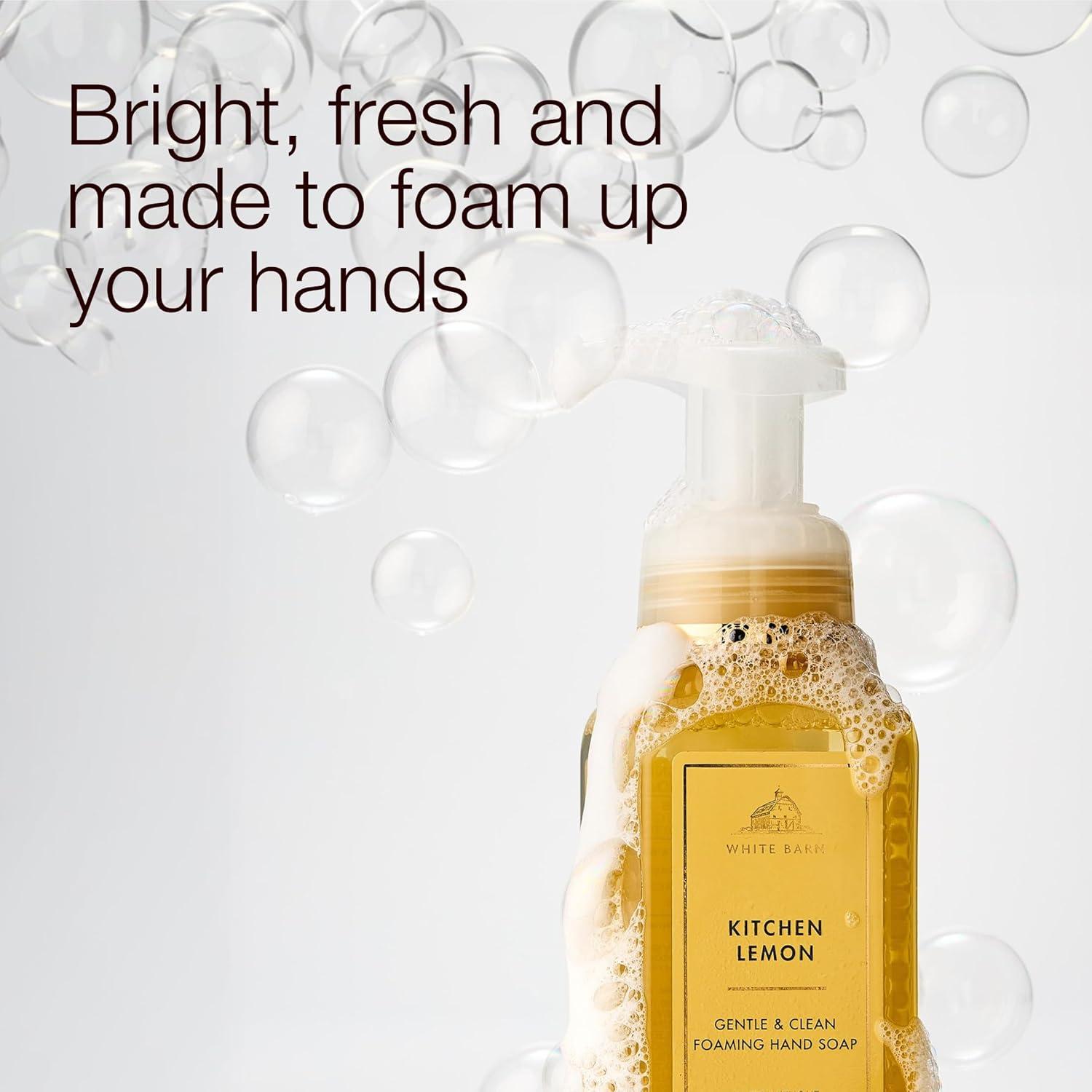 image:imageBath amp Body Works White Tea amp Sage Gentle amp Clean Foaming Hand Soap GermCleansing Hand Soap with Gentle Cleansing amp Conditioning Formula Dermatologist Approved Thoughtful Gift 3PackKitchen Lemon