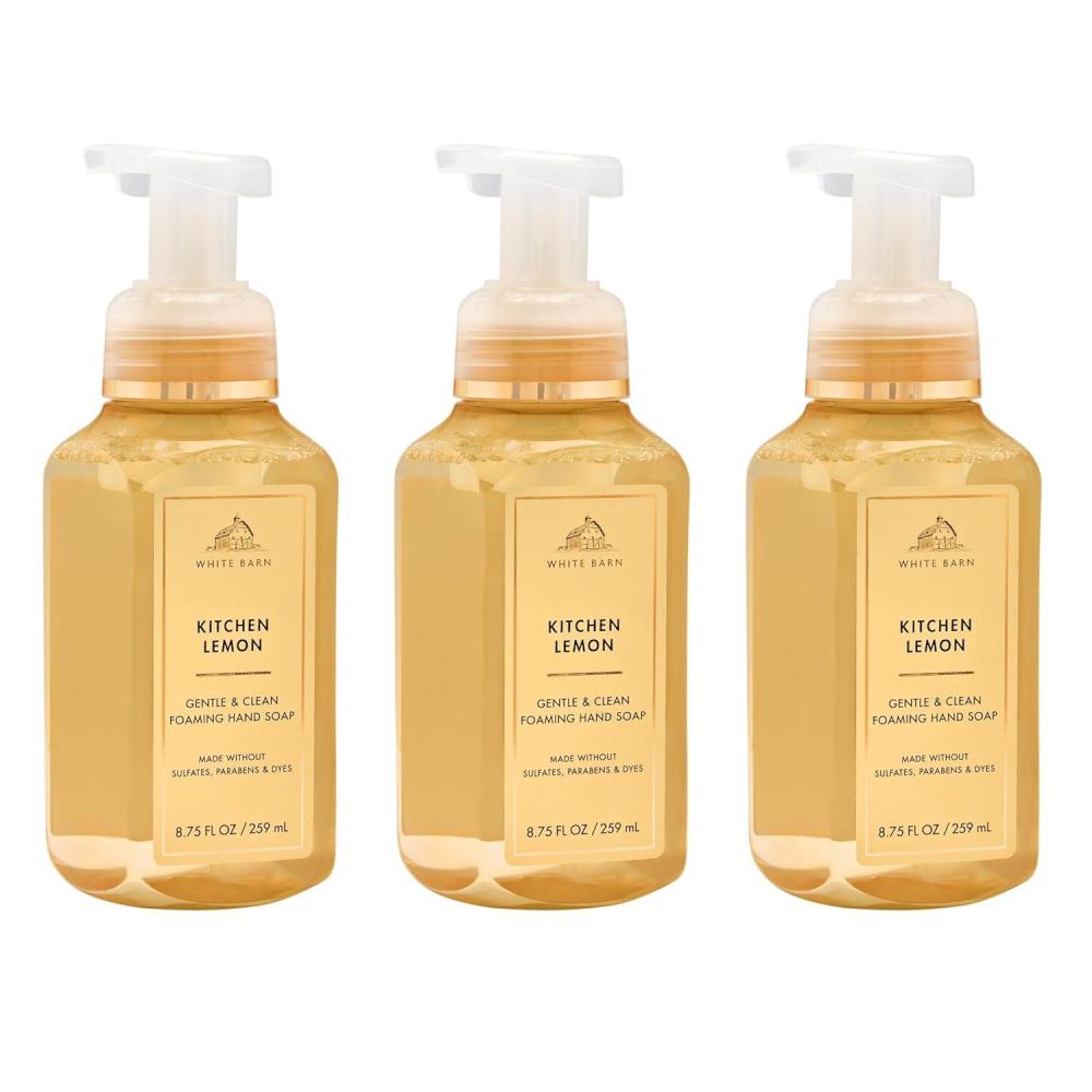 image:imageBath amp Body Works White Tea amp Sage Gentle amp Clean Foaming Hand Soap GermCleansing Hand Soap with Gentle Cleansing amp Conditioning Formula Dermatologist Approved Thoughtful Gift 3PackKitchen Lemon
