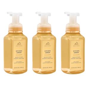 Bath & Body Works White Tea & Sage Gentle & Clean Foaming Hand Soap – Germ-Cleansing Hand Soap with Gentle Cleansing & Conditioning Formula – Dermatologist Approved – Thoughtful Gift – 3-Pack(Kitchen Lemon)