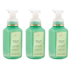 Bath & Body Works White Tea & Sage Gentle & Clean Foaming Hand Soap – Germ-Cleansing Hand Soap with Gentle Cleansing & Conditioning Formula – Dermatologist Approved – Thoughtful Gift – 3-Pack(White Tea & Sage)