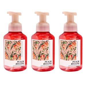 Bath & Body Works White Tea & Sage Gentle & Clean Foaming Hand Soap – Germ-Cleansing Hand Soap with Gentle Cleansing & Conditioning Formula – Dermatologist Approved – Thoughtful Gift – 3-Pack(Peach Bellini)